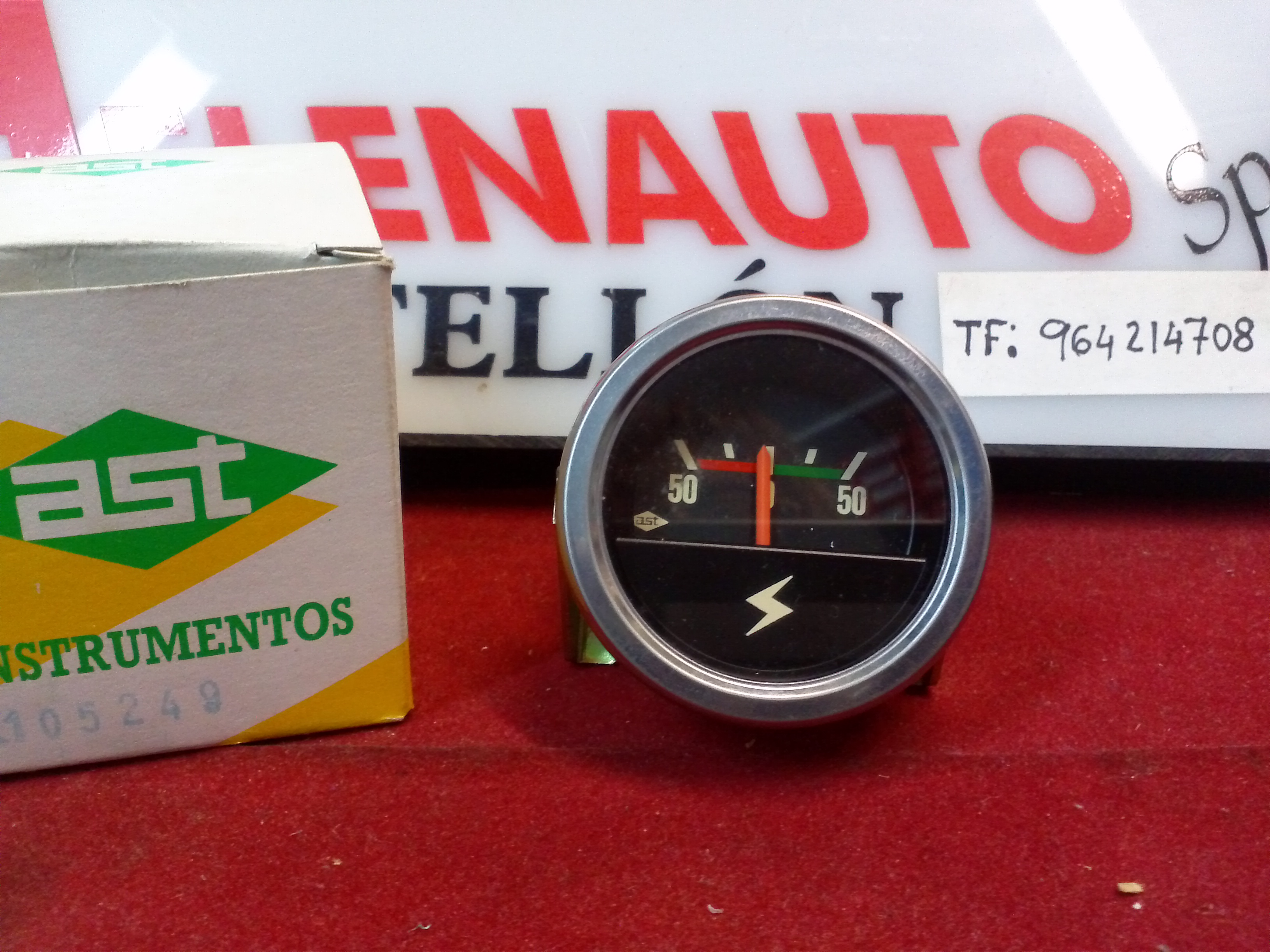 AMPERIMETRO 12V 52 MM ESCALA 50  EBRO REF. 105249 AST